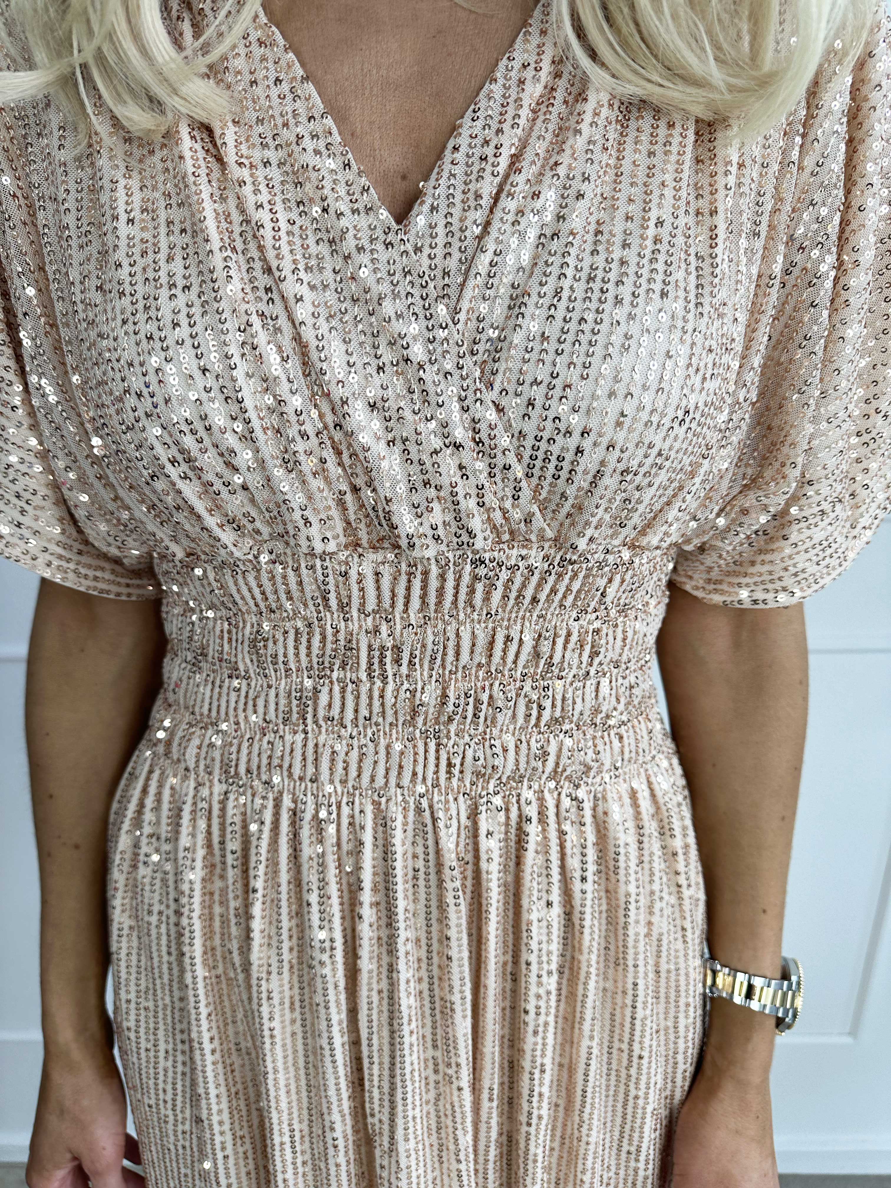 Pams Glitter - Lang smuk kjole med pailletter